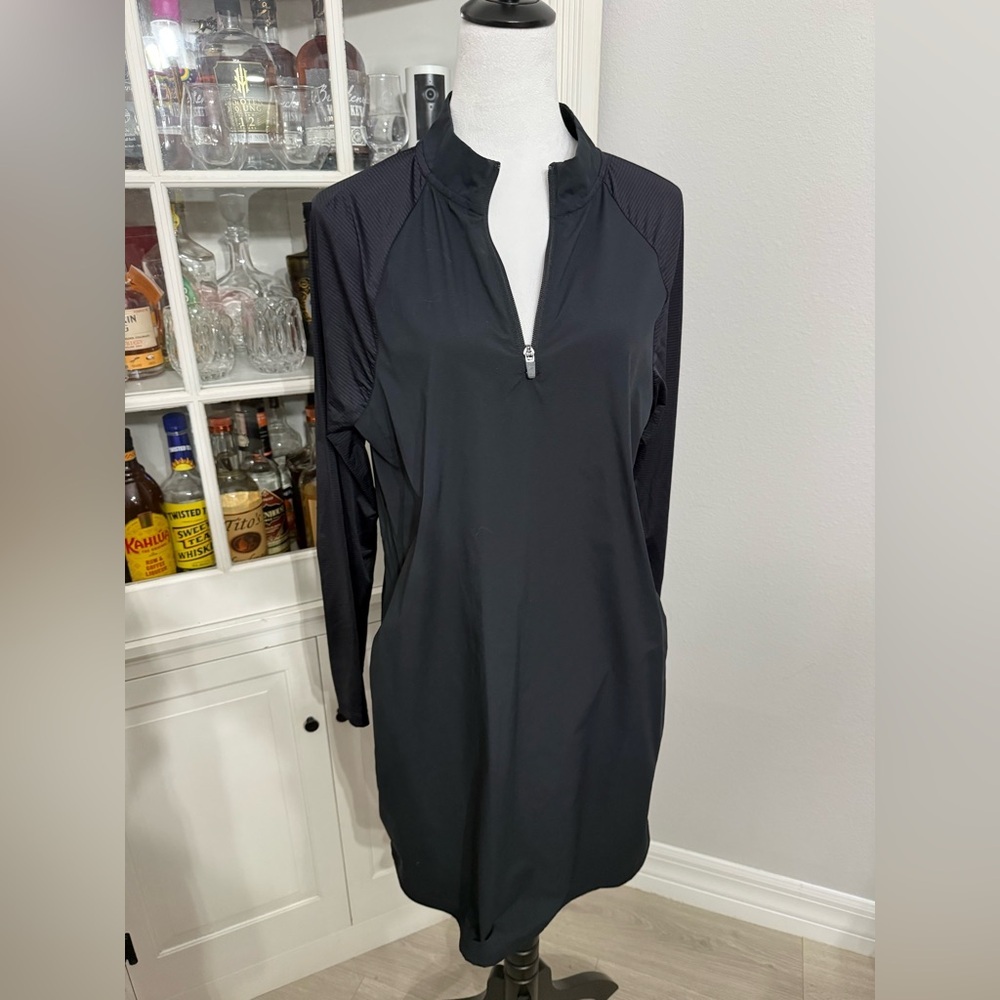Hurley Black Long-Sleeve Zip Dress